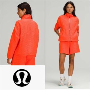 LULULEMON Rippled Full Zip Jacket Autumn Red Size 4